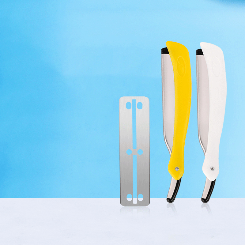 Tragbares, faltbares Rasiermesser mit 77 Klingen zum Trimmen von Bart und Augenbrauen