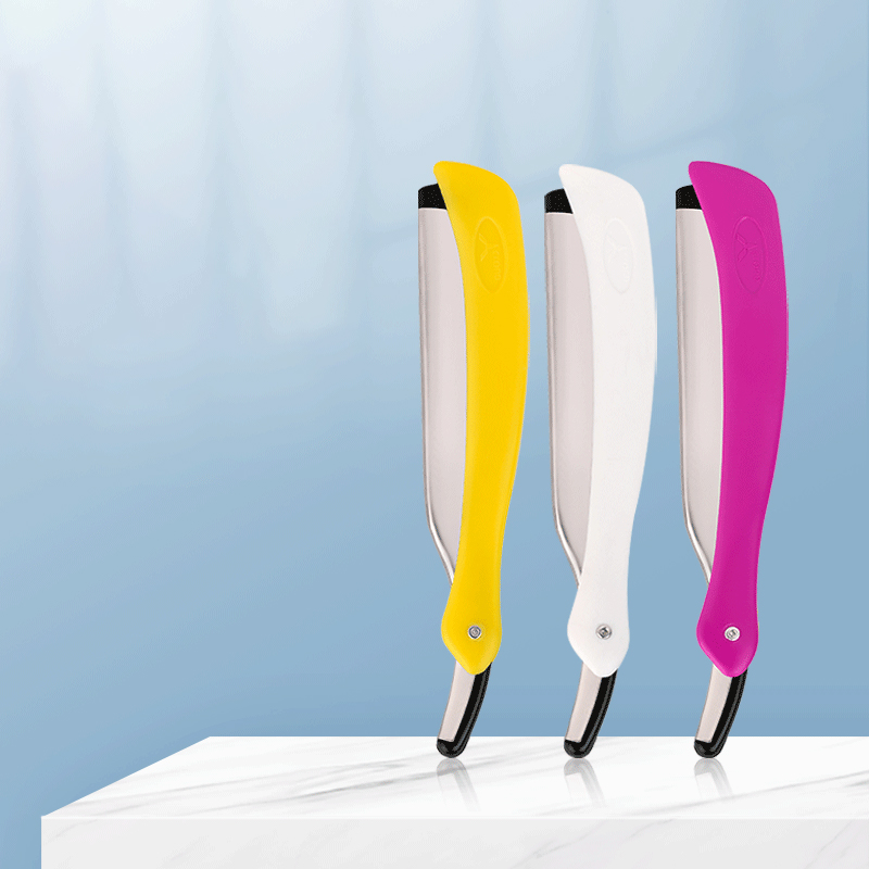 Tragbares, faltbares Rasiermesser mit 77 Klingen zum Trimmen von Bart und Augenbrauen