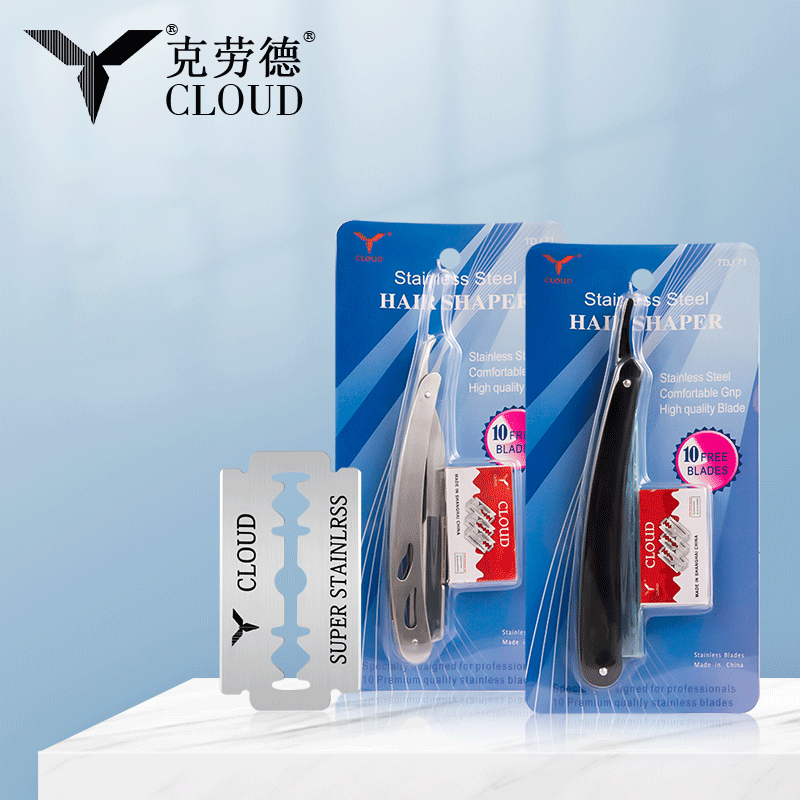 Handrasierer-Set mit 74 Klingen (ABS-Kunststoffgriff/Edelstahlgriff)