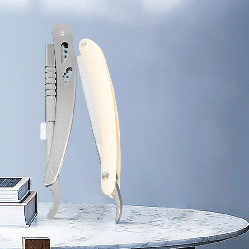 Robuster, gewellter Rasiermessergriff aus Edelstahl