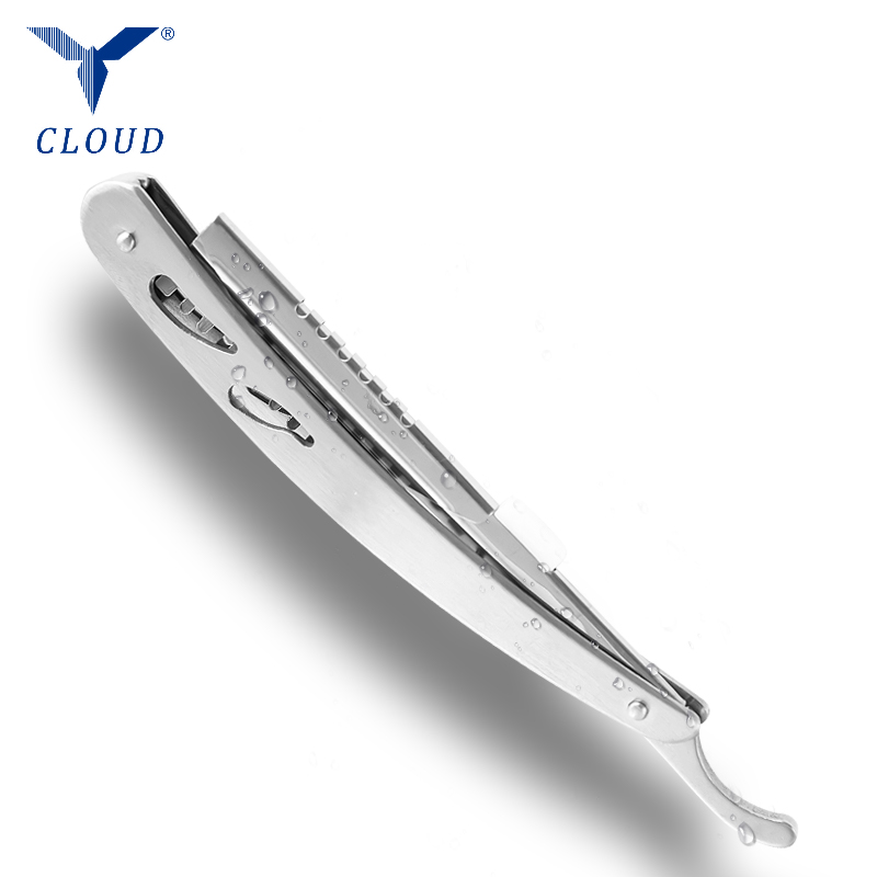 Robuster, gewellter Rasiermessergriff aus Edelstahl