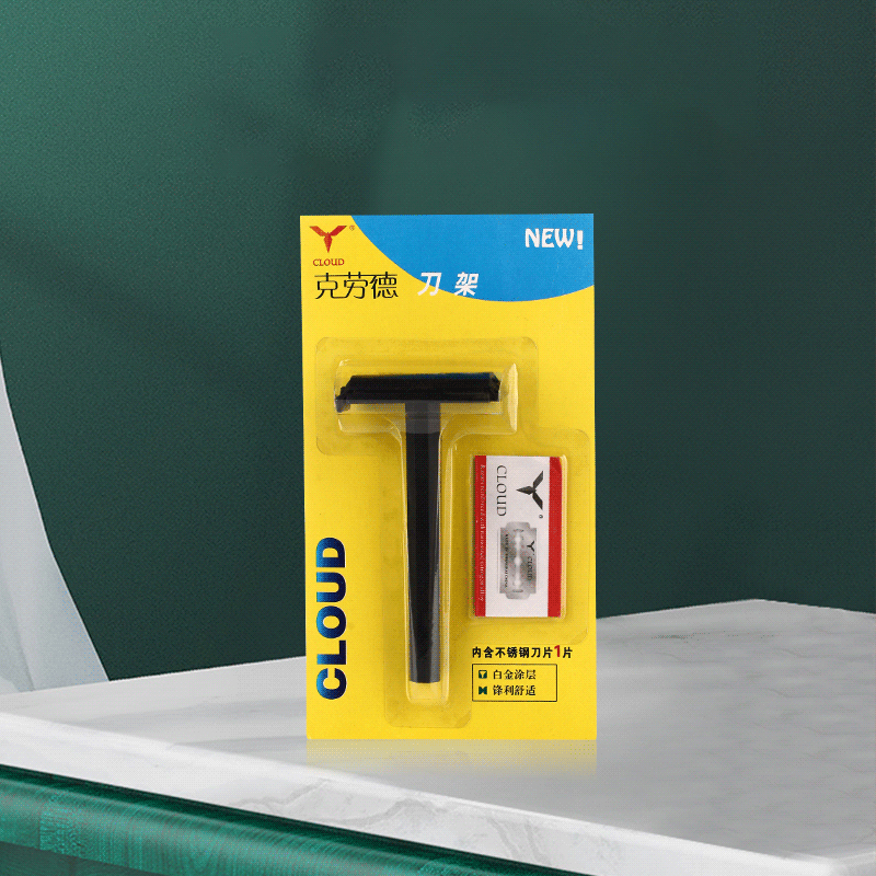 Tragbarer T-förmiger Rasierer aus Kunststoff mit 74 Klingen für die Reise