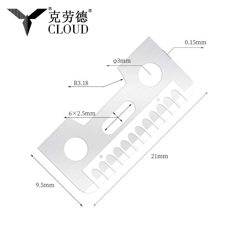 Einseitig schneidende Augenbrauen-Rasierklingen aus Edelstahl