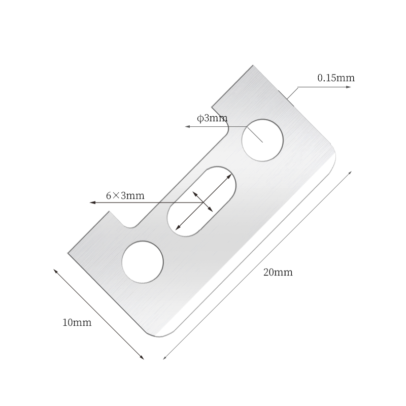 Einseitig schneidende Augenbrauen-Rasierklingen aus Edelstahl