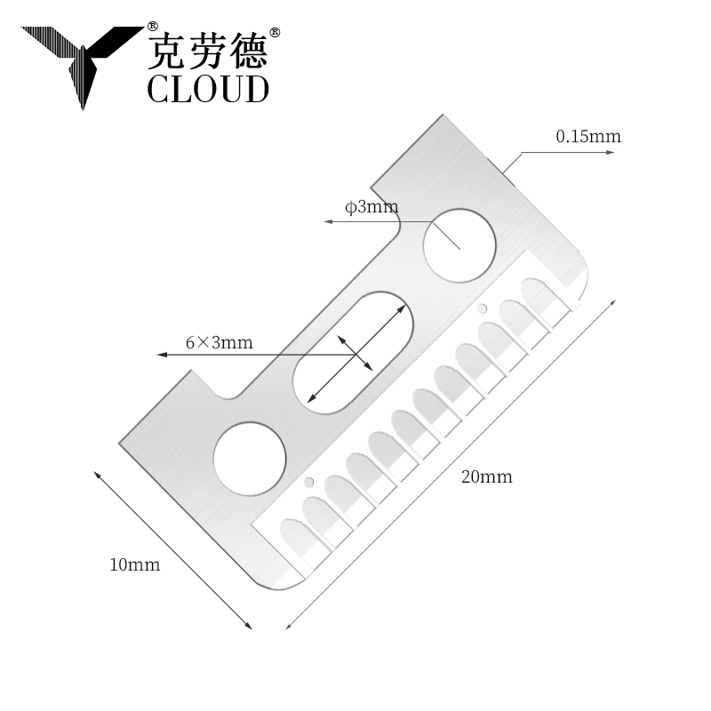 Einseitig schneidende Augenbrauen-Rasierklingen aus Edelstahl